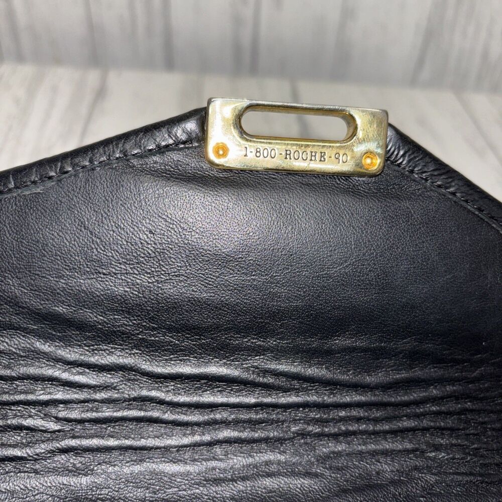Black Roche Leather Crossbody Bag Vintage - Picture 5 of 8